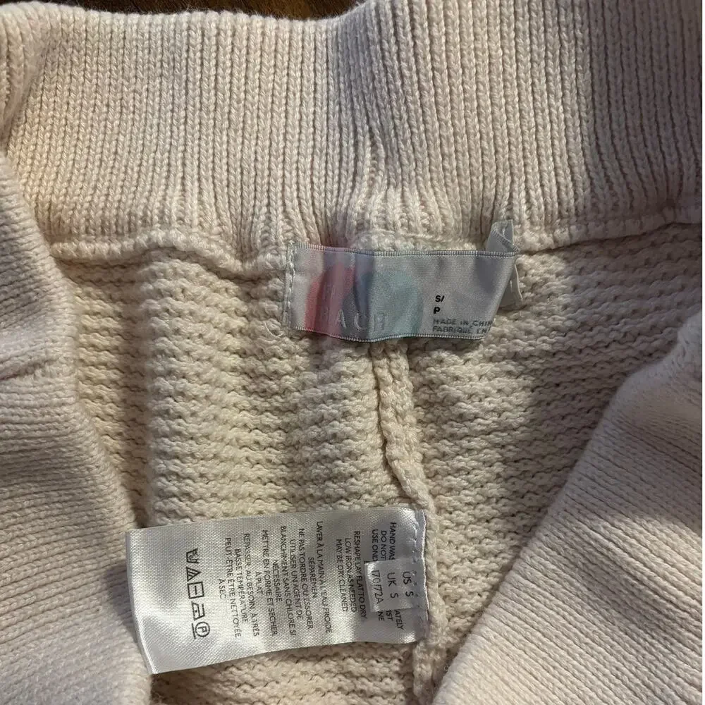 Free People Beach Size Small Pants Hailee 100% Cotton Knit Pull On Jogger Crop